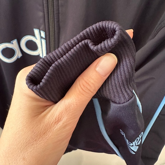 Adidas Navy Jacket with Light Blue Stripes - Picture 4 of 10